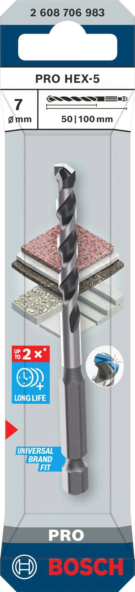 Matkap Ucu HEX-5 7x100