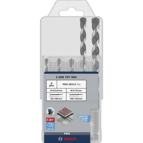 Matkap Ucu HEX-5 5pc Set 4-10