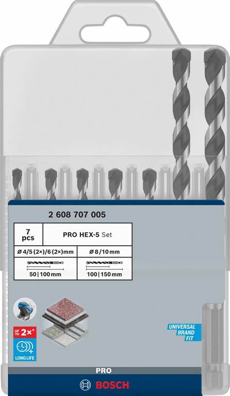 Matkap Ucu HEX-5 7pc Set 4-10