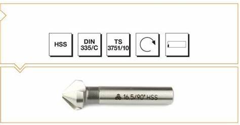 HSS DIN 335/C    HAVŞA FREZE 10.4 MM-90º