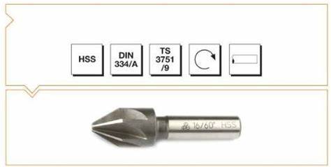 HSS DIN 334/A    HAVŞA FREZE 8  MM-60º