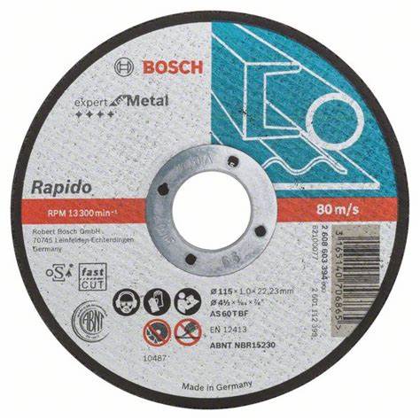 EXMetal Rap. Kesme Taşı 115*1,0 mm Düz