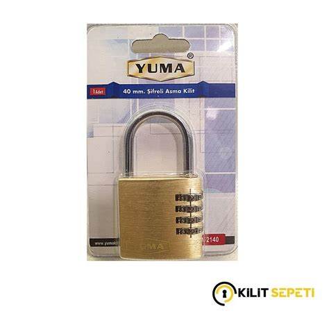 YUMA ŞİFRELİ SARI ASMA KİLİT 40 MM