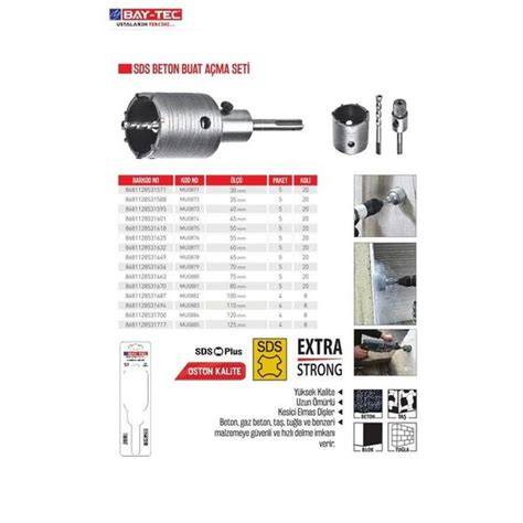 BAYTEC MU0881 SDS BETON BUAT AÇMA ADAPTÖRLÜ 80 MM