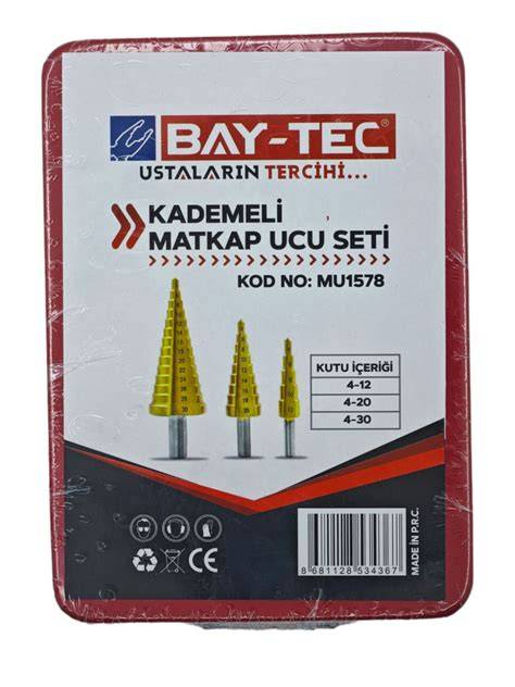 BAYTEC MU1578 KADEMELİ MATKAP UCU 4-12+4-20+4-30MM