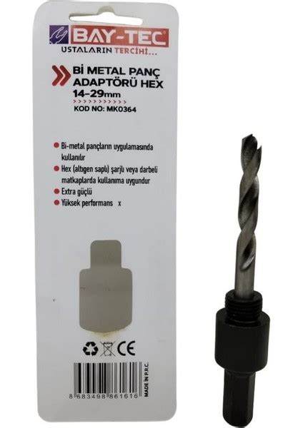 BAYTEC MK0364 Bİ-METAL PANÇ ADAPTÖRÜ HEX 14-29 MM