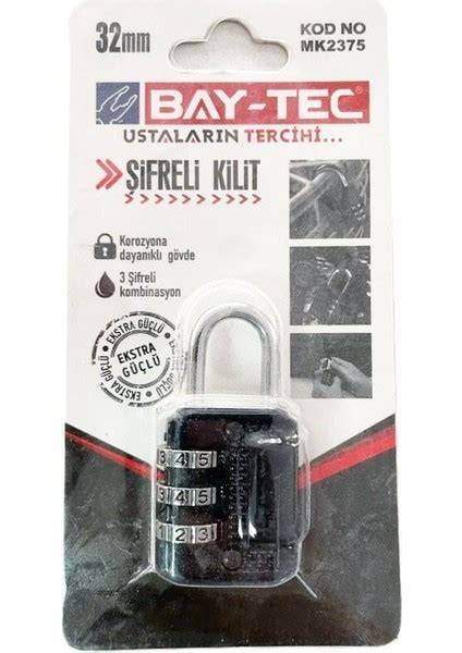 BAYTEC MK2375 ASMA KİLİT ŞİFRELİ 32 MM