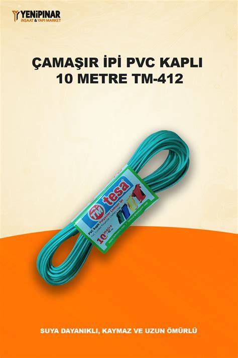 ÇAMAŞIR İPİ 10 MT PVC KAPLI TM-412