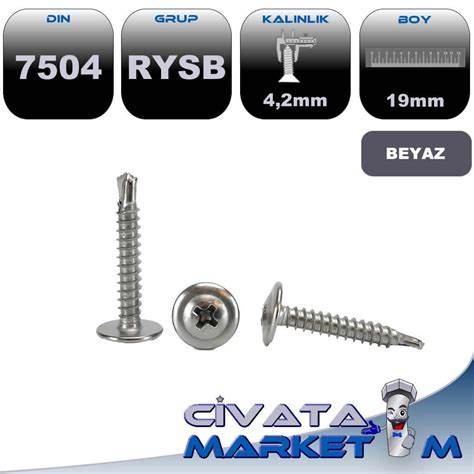 AKDENİZ PUL BAŞLI MATKAP UÇLU VİDA RYSB 4.2X19