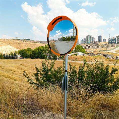 TRAFİK GÜVENLİK AYNASI TURUNCU-SİYAH 80 CM