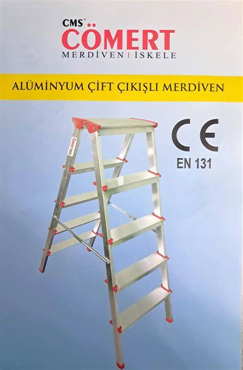 ALÜMİNYUM MERDİVEN ÇİFT ÇIKIŞLI 5 BASAMAKLI
