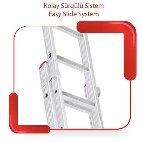 SÜRGÜLÜ PTT MERDİVENİ 2.5 MT X 2 Lİ = 5 MT