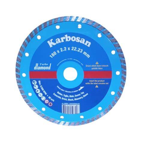 KARBOSAN TURBO ELMAS KESİCİ 180X2.0X22 (950320)