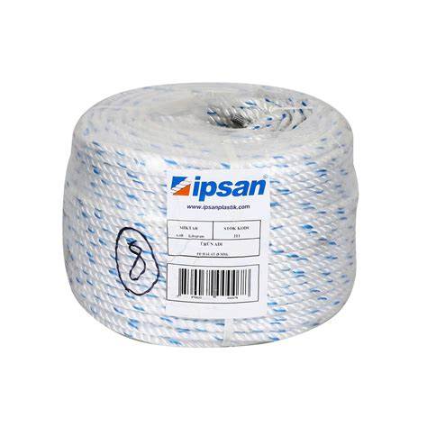 İPSAN PP HALAT BEYAZ/MAVİ/YEŞİL 8 MM 20 MT PP0820