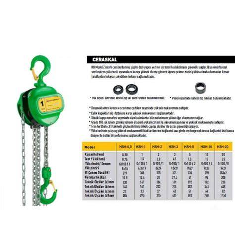 ZİNCİRLİ CERASKAL 1 TON 5 MT