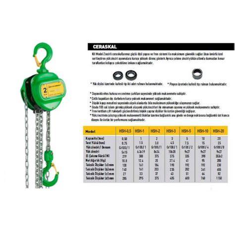 ZİNCİRLİ CERASKAL 2 TON 5 MT