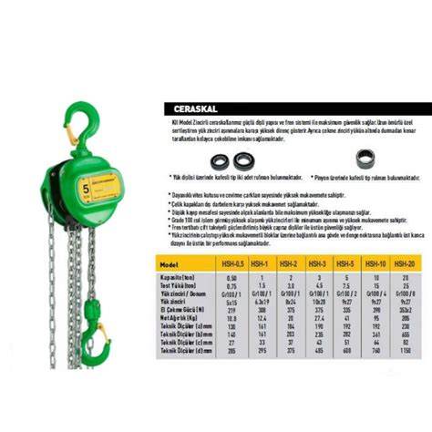 ZİNCİRLİ CERASKAL 5 TON 5 MT