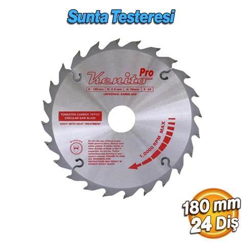KENİTO SUNTA KESME TESTERE 180X30X2.6X1.8X24T