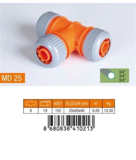 MEDALYAN HORTUM EKİ LÜX TE 3/4"-3/4"-3/4" MD-25