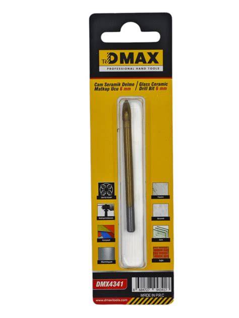 DMAX DMX4341 CAM SERAMİK DELME MATKAP UCU 6 MM