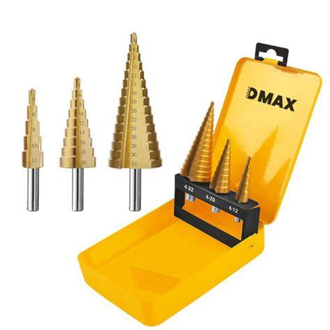 DMAX DMX4358 KADEMELİ MATKAP UCU 4-12+4-20+4-32MM