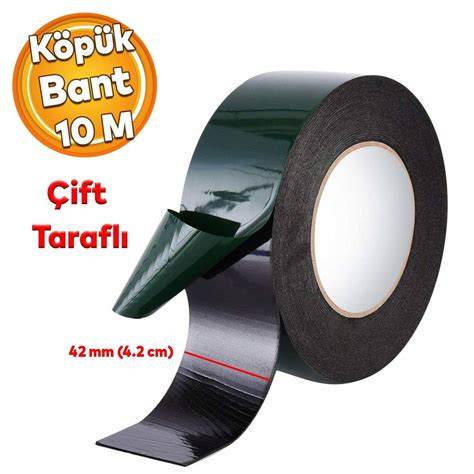 ÇİFT TARAFLI KÖPÜK BANT YEŞİL-SİYAH 40X10 MT