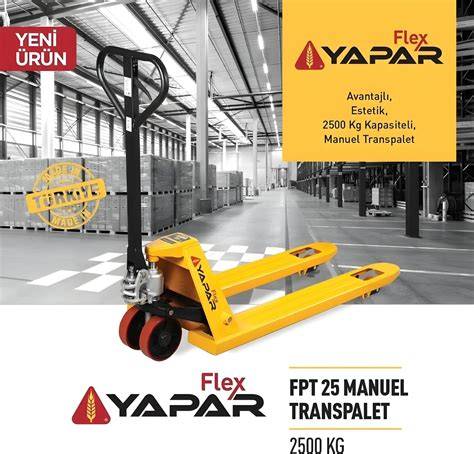 YAPAR TRANSPALET FLEX FPT25 1150X540 PU180 KIRMIZI