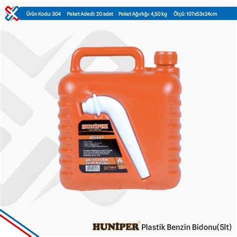 HUNİPER PLASTİK BENZİN BİDONU 5 LT KOD:304