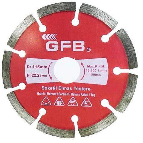 GFB SOKETLİ ELMAS BETON-MERMER KESME 180 MM