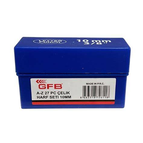 GFB ÇELİK HARF TAKIMI 10 MM KOD:6797