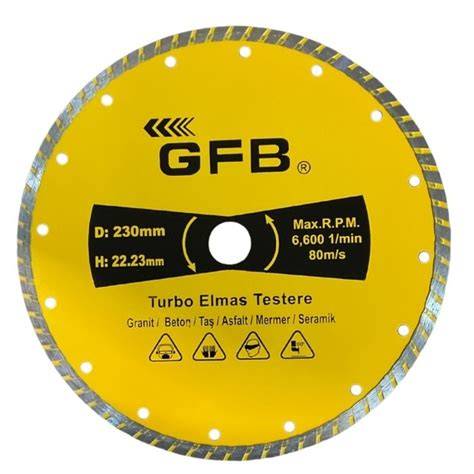 GFB ELEKTROLİZE ELMAS KESİCİ 230X22.2