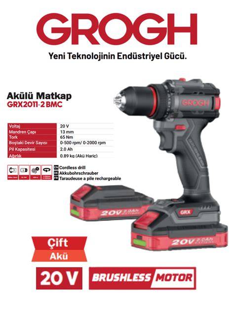 GROGH AKÜLÜ VİDALAMA 20V-2AH GRX2011-2 BMC