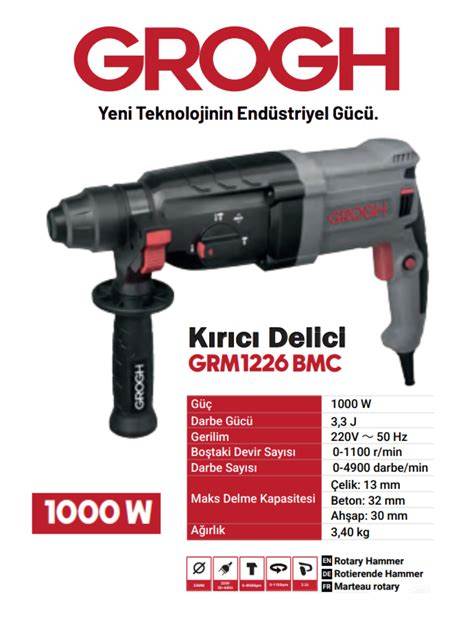 GROGH KIRICI DELİCİ 1000W GRM1226 BMC