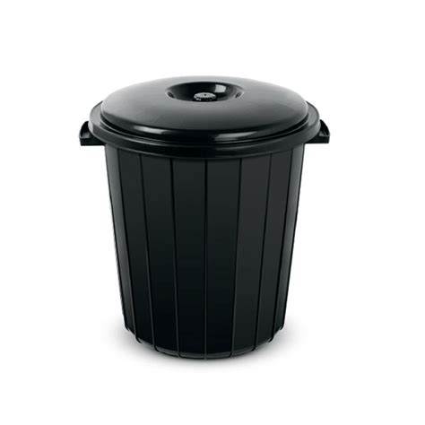 ÇÖP KOVASI BATTAL 50 LT KAPAKLI SİYAH
