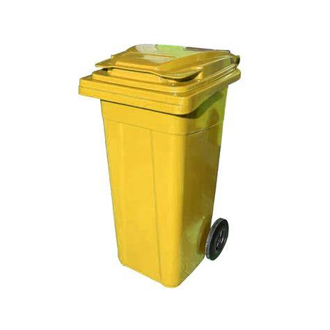 NOSSA PLASTİK TEKERLEKLİ ÇÖP KOVASI 120 LT SARI