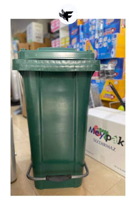 NOSSA TEKERLEKLİ PEDALLI ÇÖP KOVASI 120 LT YEŞİL