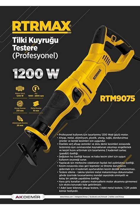 RTRMAX TİLKİ KUYRUĞU DEVİR AYARLI 1200W RTM9075