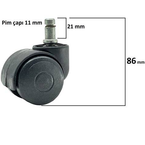 KISA PİMLİ TEKER 50x20 SİYAH