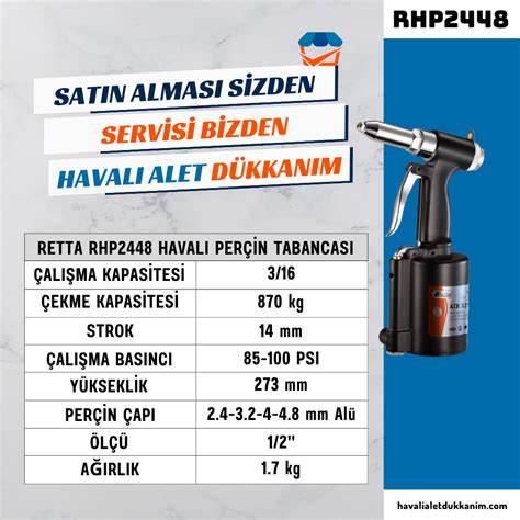 RETTA RHP2448 HAVALI PERÇİN MAKİNESİ