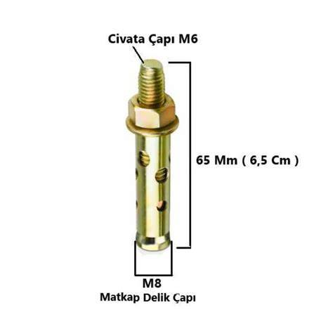 GÖMLEKLİ ÇELİK DUBEL M6X65