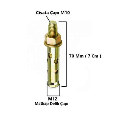 GÖMLEKLİ ÇELİK DUBEL M10X70