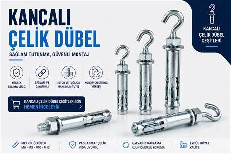 KANCALI ÇELİK DUBEL M6 (AÇIK)