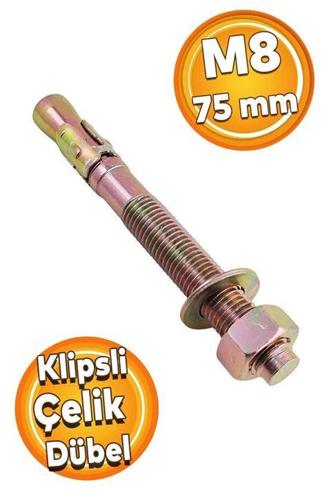 KLİPSLİ DUBEL M8x75