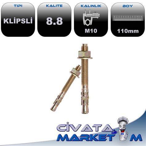 KLİPSLİ DUBEL M10X110
