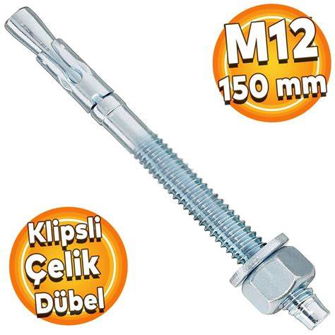 KLİPSLİ DUBEL M12X150