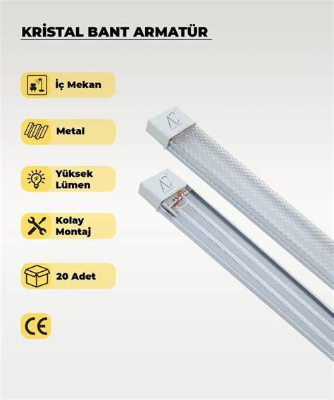 YVZ KRİSTAL BANT ARMATÜR 96W 6500K