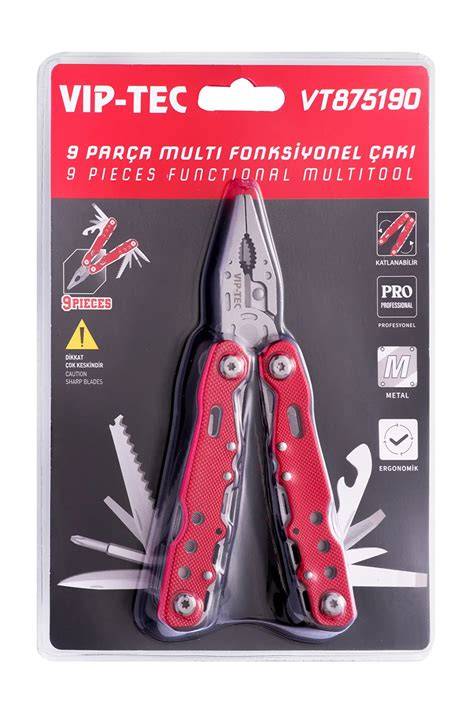 VİPTEC 9 PARÇA MULTİ FONK ÇAKI PENSE SETİ VT875190