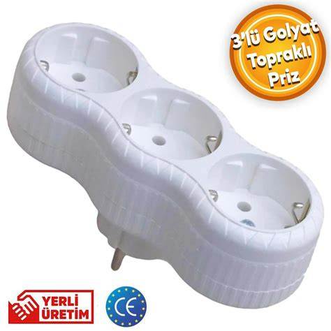 BYLİON 3 LÜ GOLYAT PRİZ BEYAZ GTMS-F/W