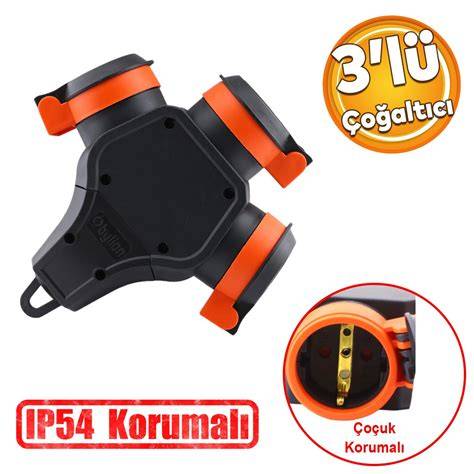 BYLİON 3 LÜ GOLYAT PRİZ SİYAH GTMS-F
