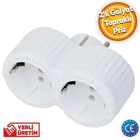 BYLİON 2 Lİ GOLYAT PRİZ BEYAZ 2GMS-F/W